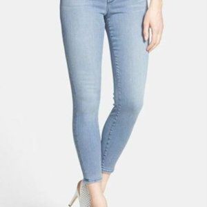 J Brand Capri Denim Jeans In Strobe Wash Made in USA